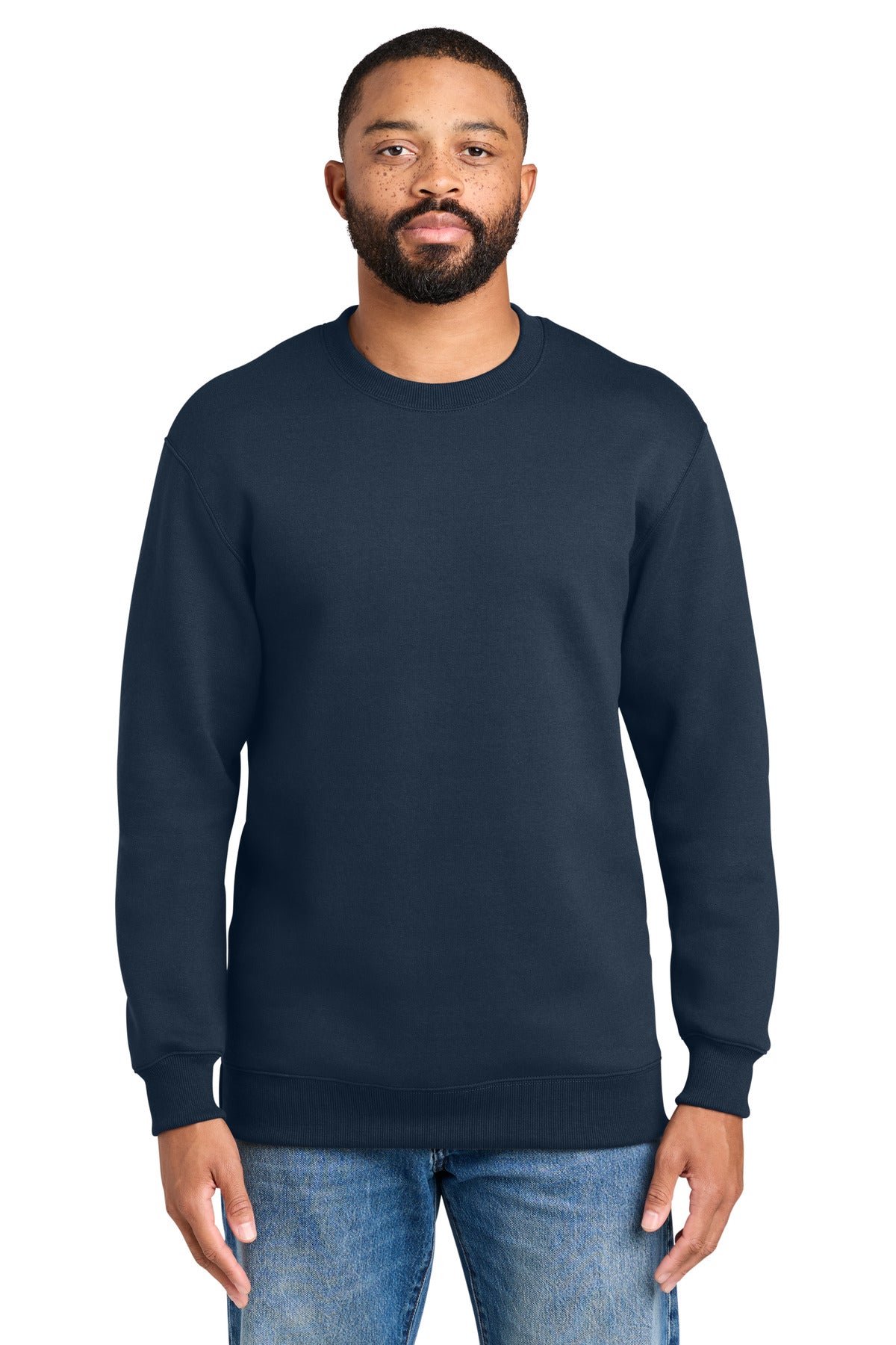 Custom Embroidered Port & Co Sweatshirts in Deep Navy