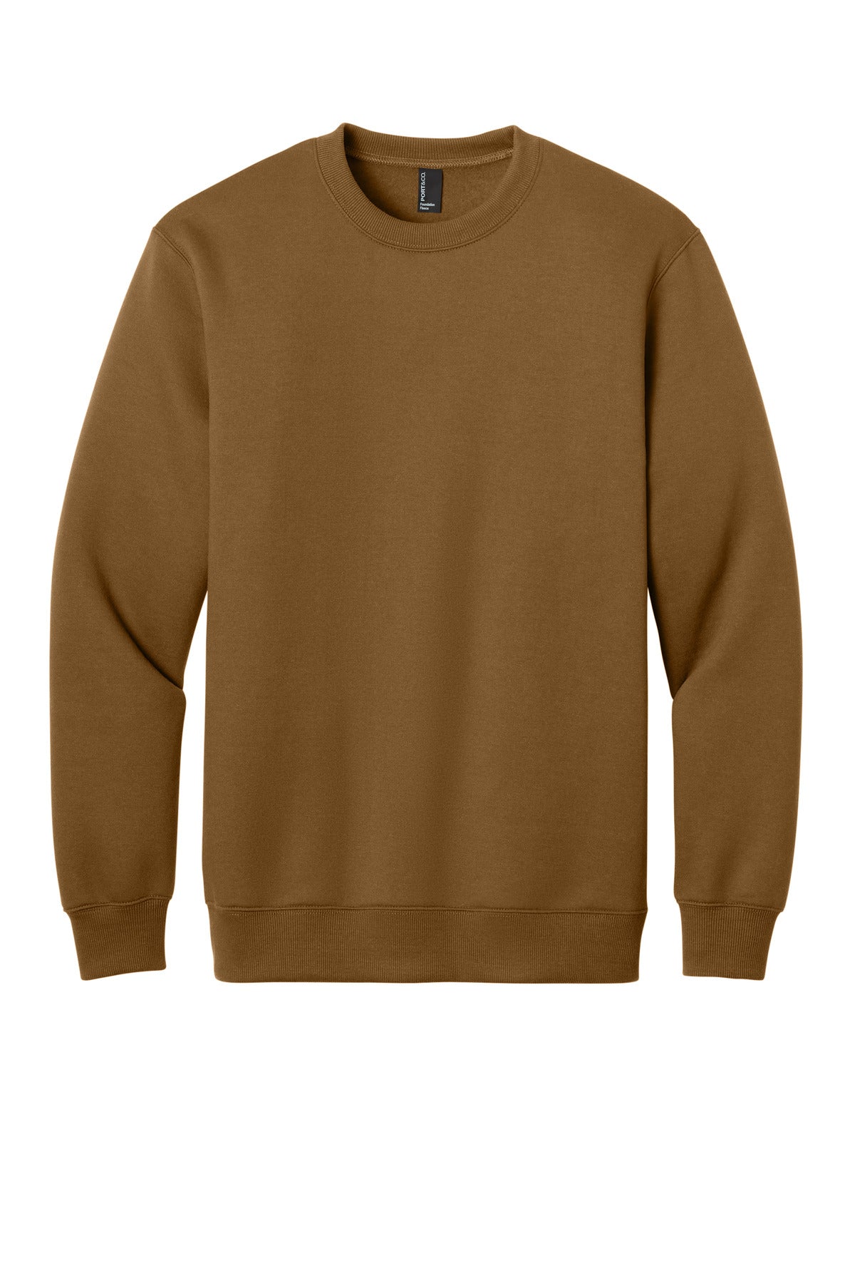Custom Embroidered Port & Co Sweatshirts in Duck Brown