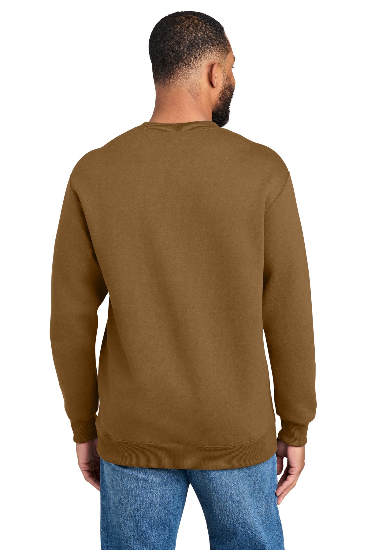 Custom Embroidered Port & Co Sweatshirts in Duck Brown