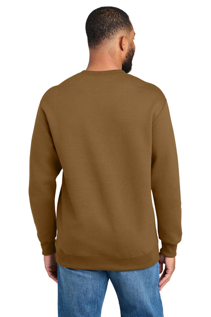 Custom Embroidered Port & Co Sweatshirts in Duck Brown