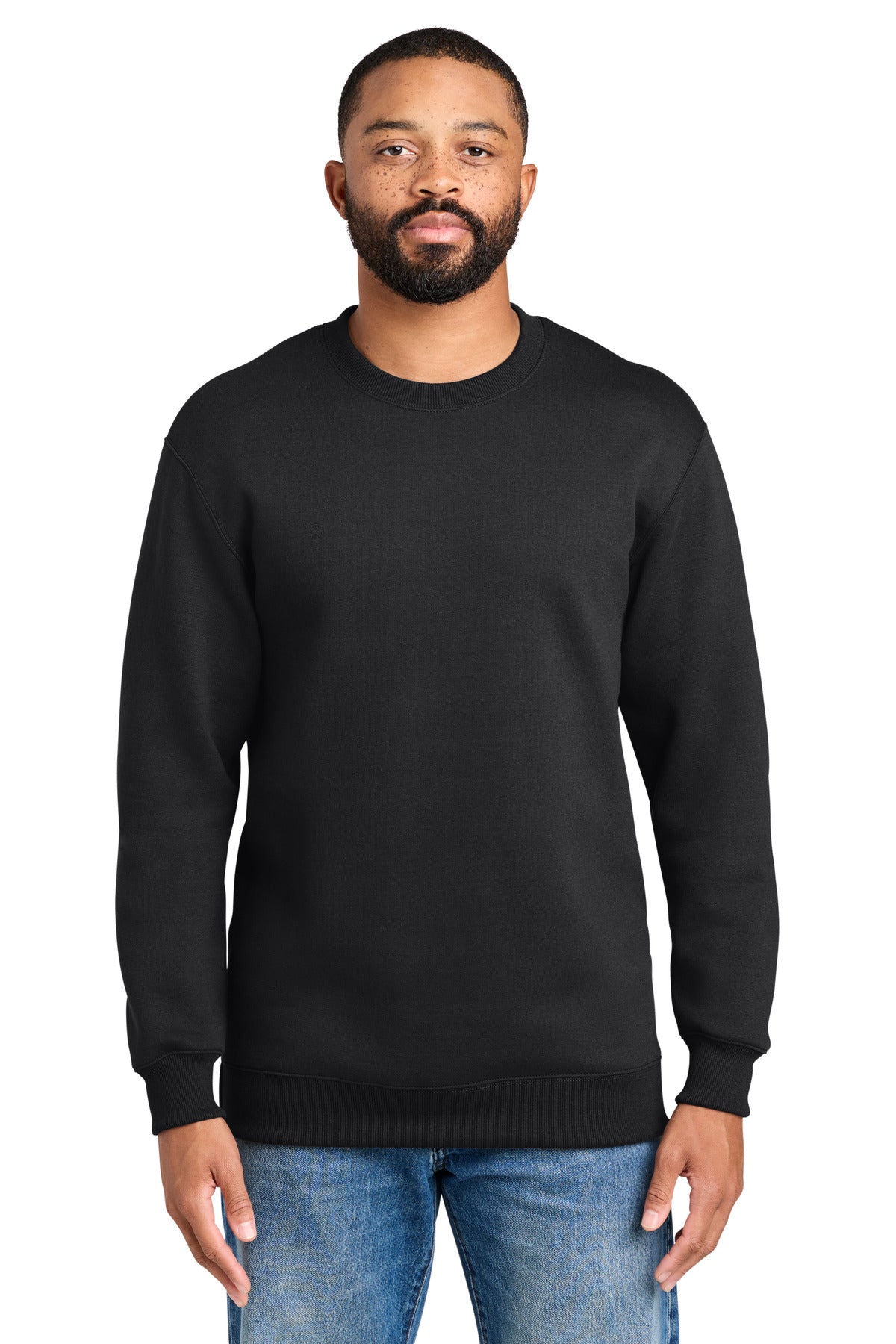Custom Embroidered Port & Co Sweatshirts in Jet Black
