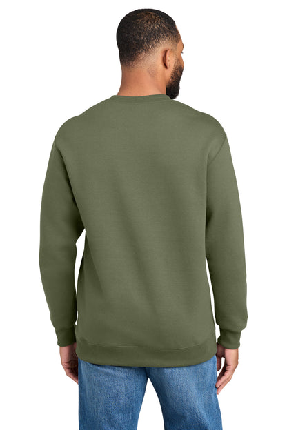 Custom Embroidered Port & Co Sweatshirts in Olive Drab Green