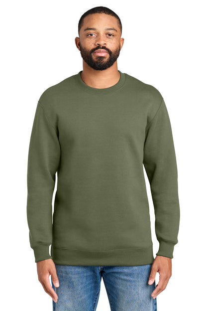 Custom Embroidered Port & Co Sweatshirts in Olive Drab Green
