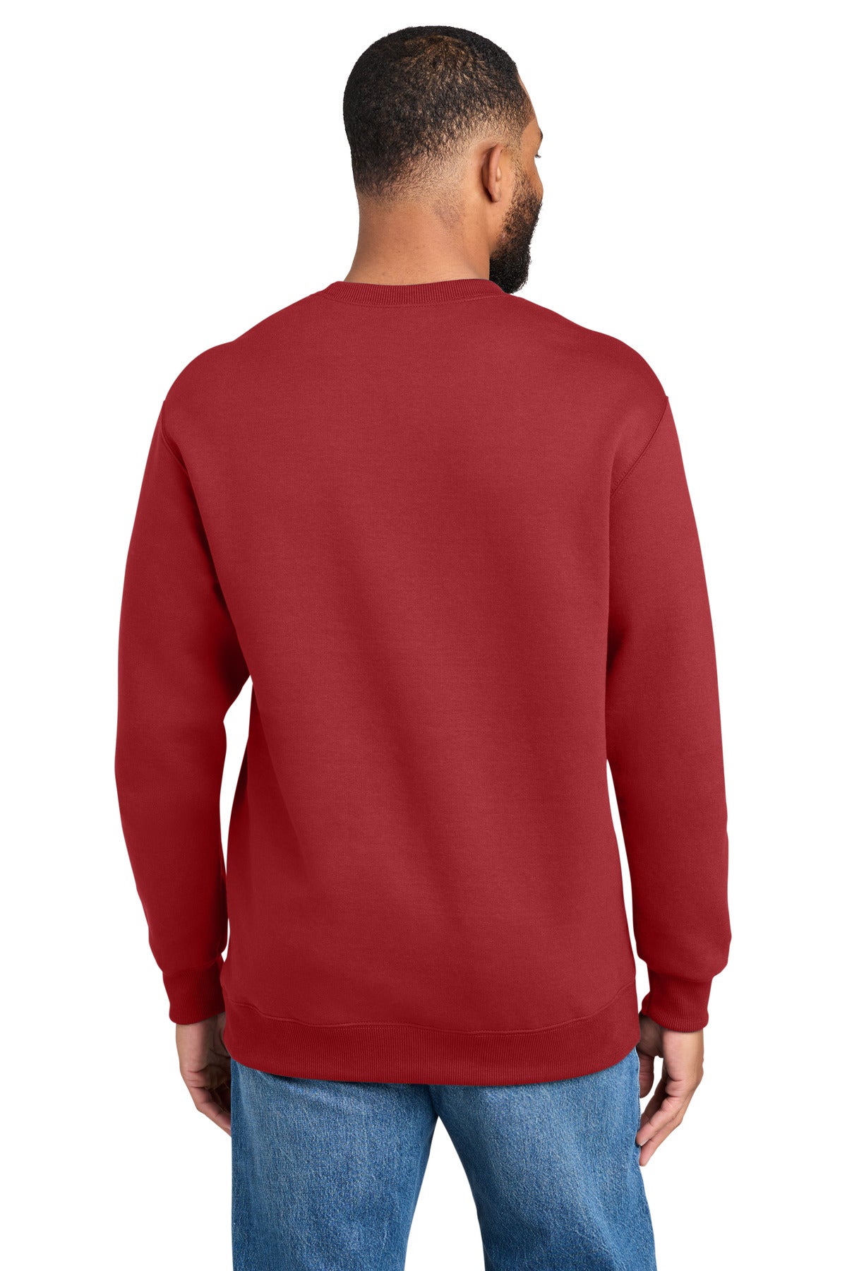 Custom Embroidered Port & Co Sweatshirts in Rich Red