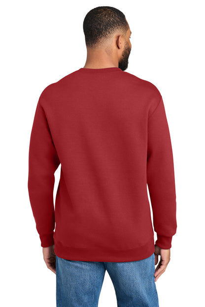 Custom Embroidered Port & Co Sweatshirts in Rich Red