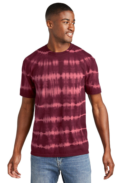 Port & Company Allover Stripe Tie-Dye Tee PC142