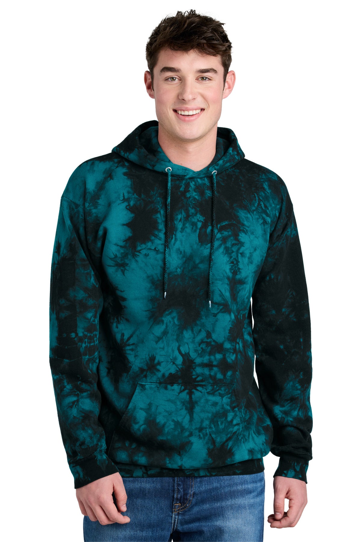 Custom Embroidered Port & Co Sweatshirts/Fleece in Black/ Teal
