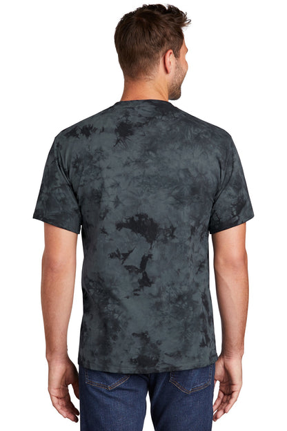 Custom Embroidered Port & Company  Crystal Tie-Dye Tee PC145,Black