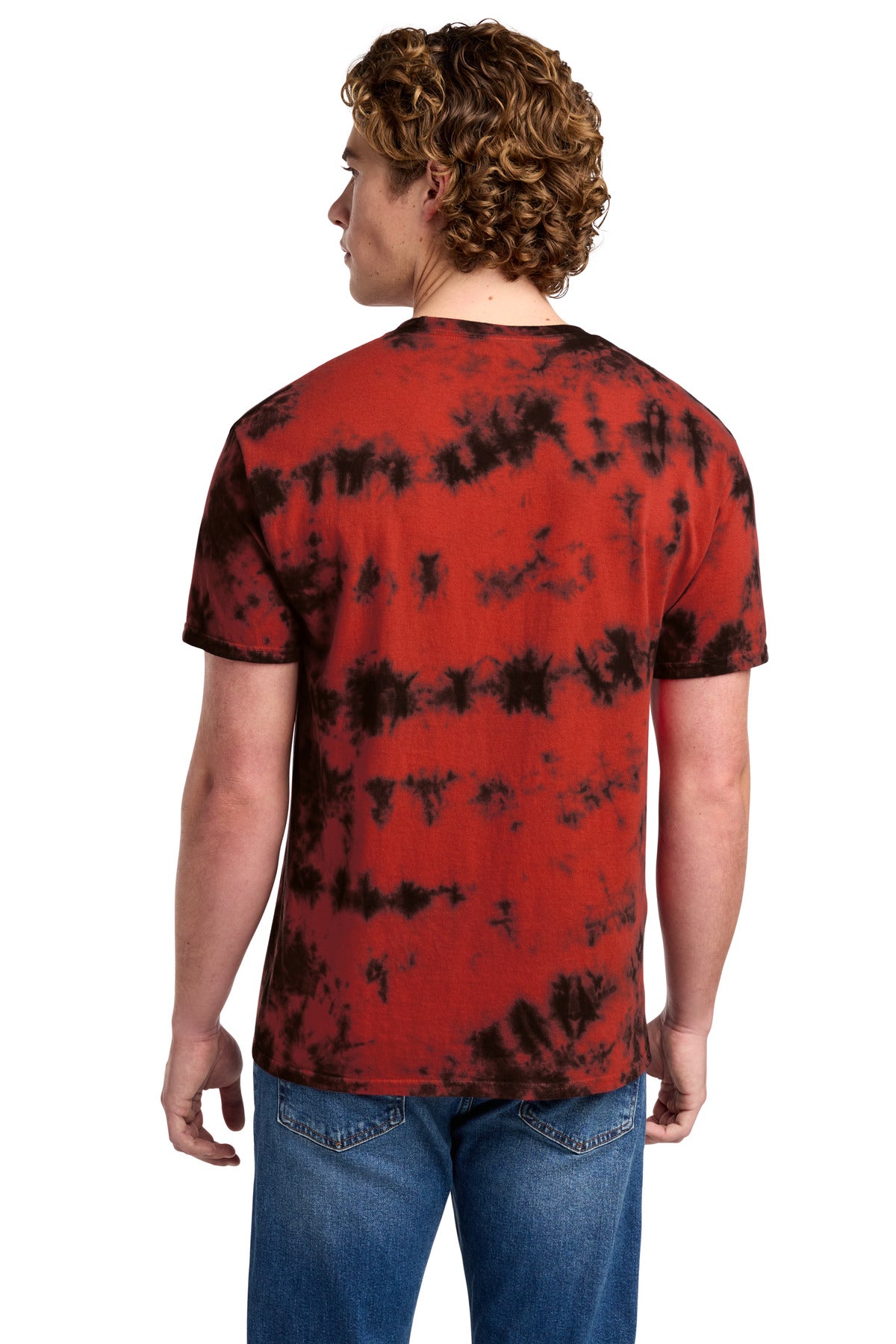 Custom Embroidered Port & Co T-Shirts  in Black/ Red