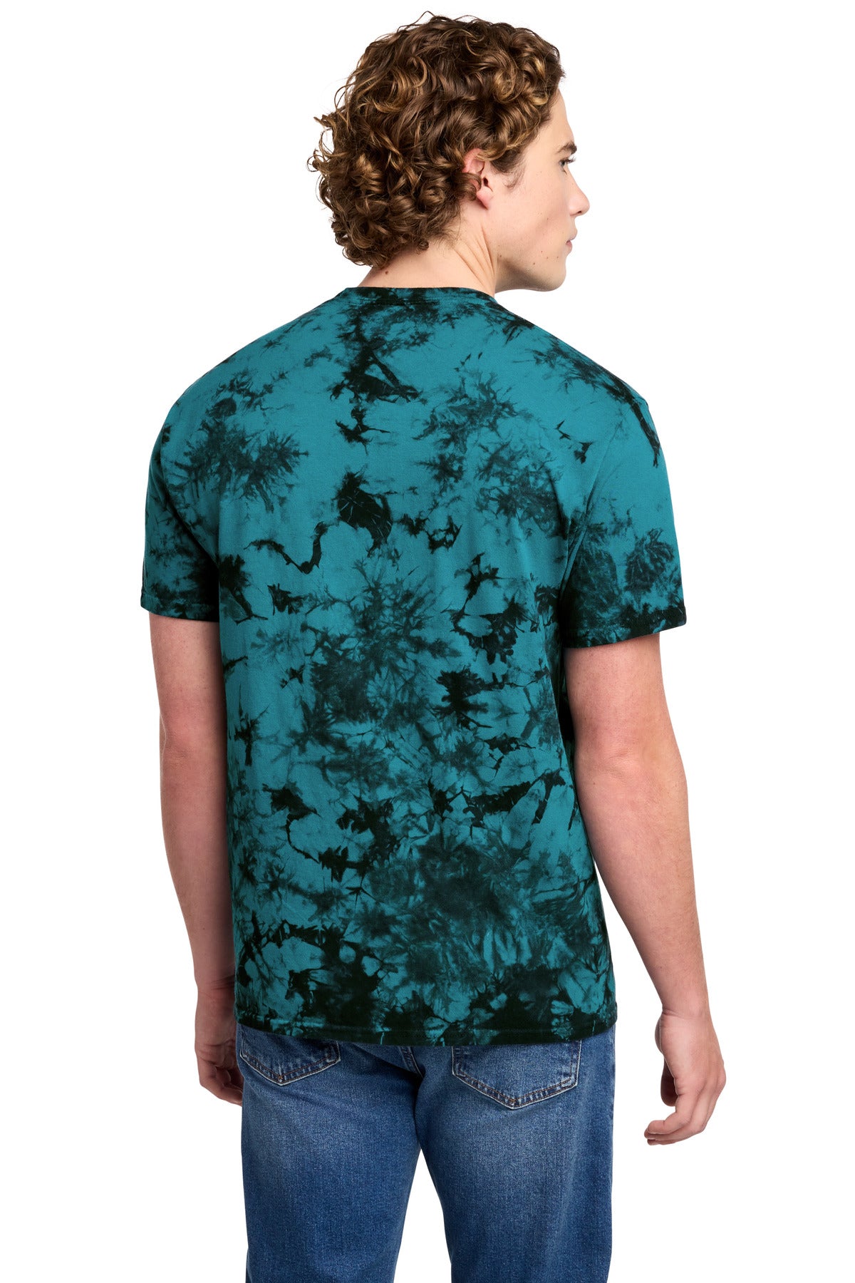 Custom Embroidered Port & Co T-Shirts  in Black/ Teal