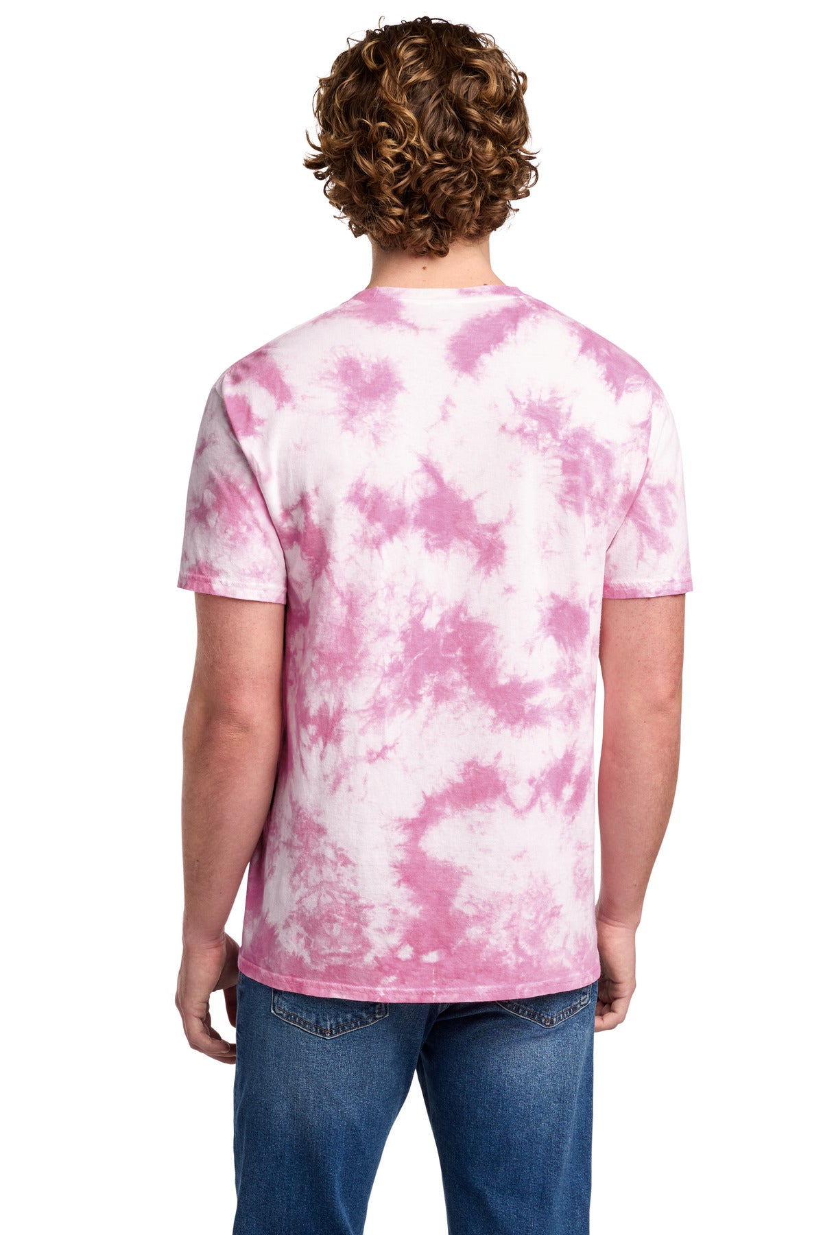 Custom Embroidered Port & Co T-Shirts  in Bright Pink