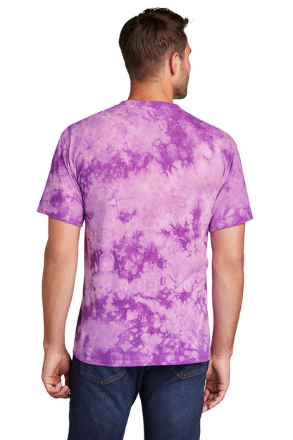 Custom Embroidered Port & Company  Crystal Tie-Dye Tee PC145,Purple