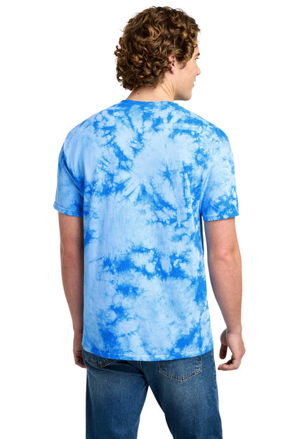 Custom Embroidered Port & Co T-Shirts  in Sky Blue