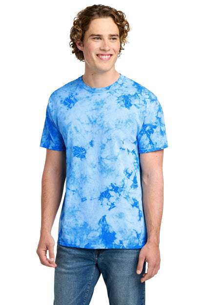 Custom Embroidered Port & Co T-Shirts  in Sky Blue