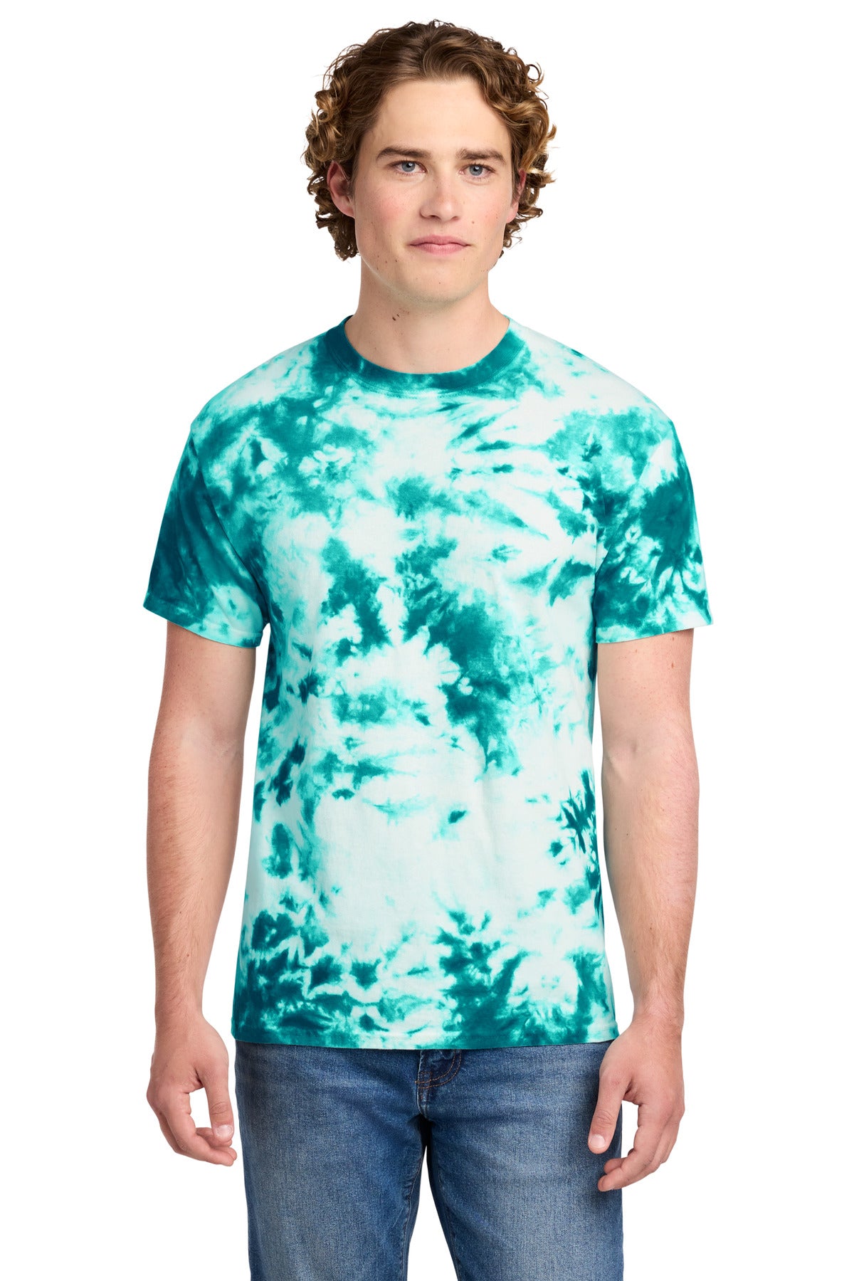 Custom Embroidered Port & Co T-Shirts  in Teal