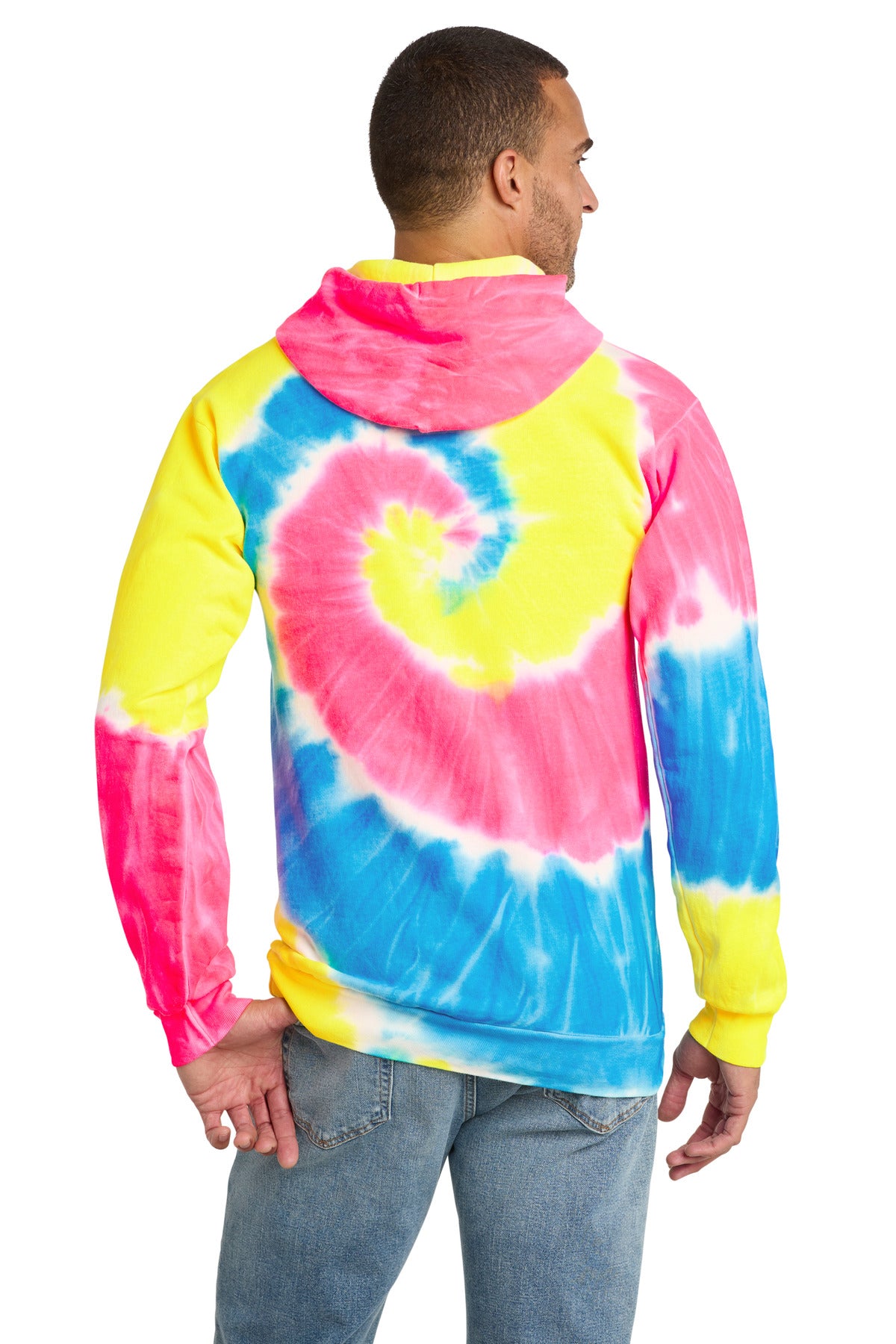 Custom Embroidered Port & Co Sweatshirts/Fleece in Neon Rainbow