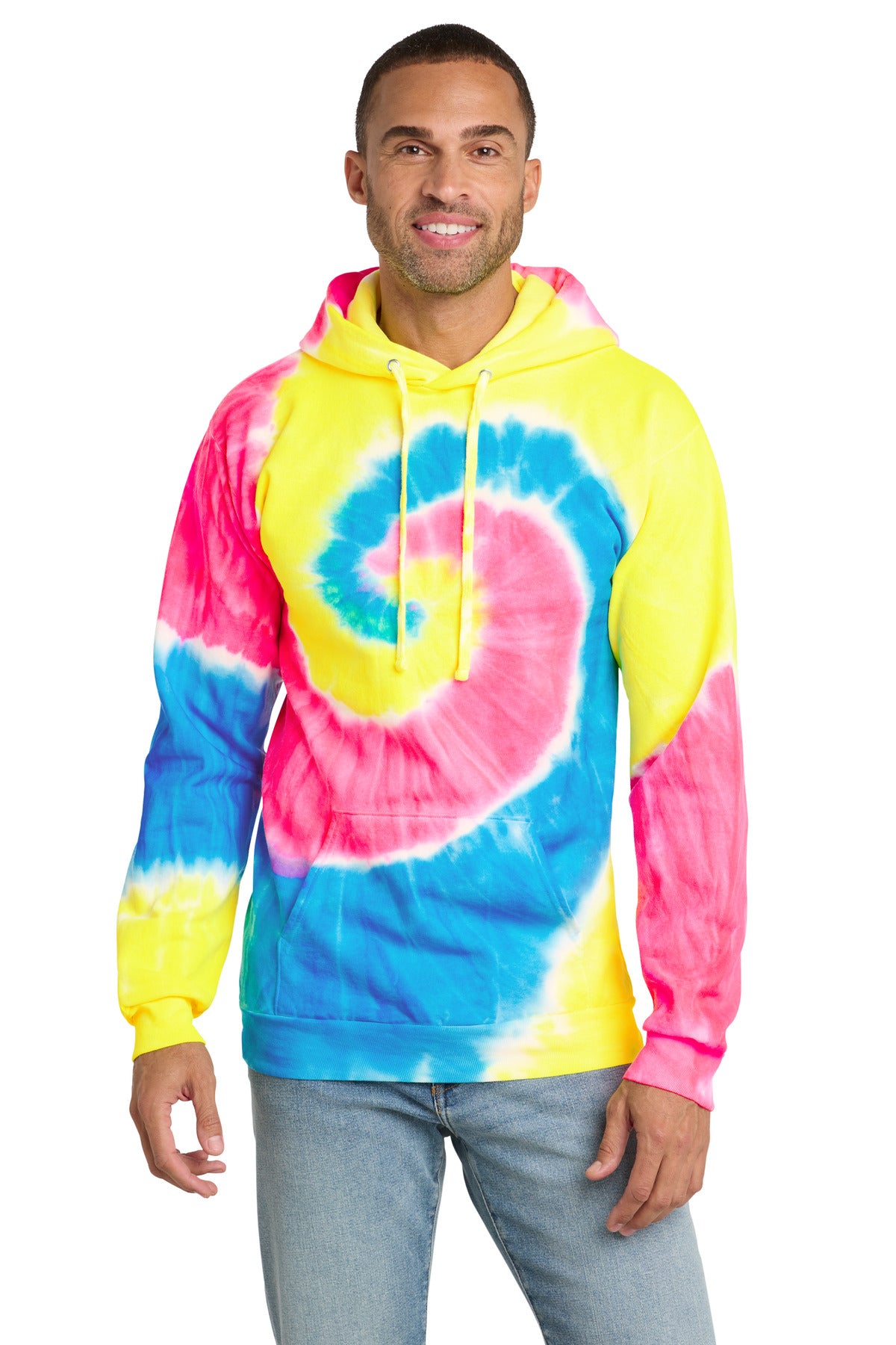 Custom Embroidered Port & Co Sweatshirts/Fleece in Neon Rainbow