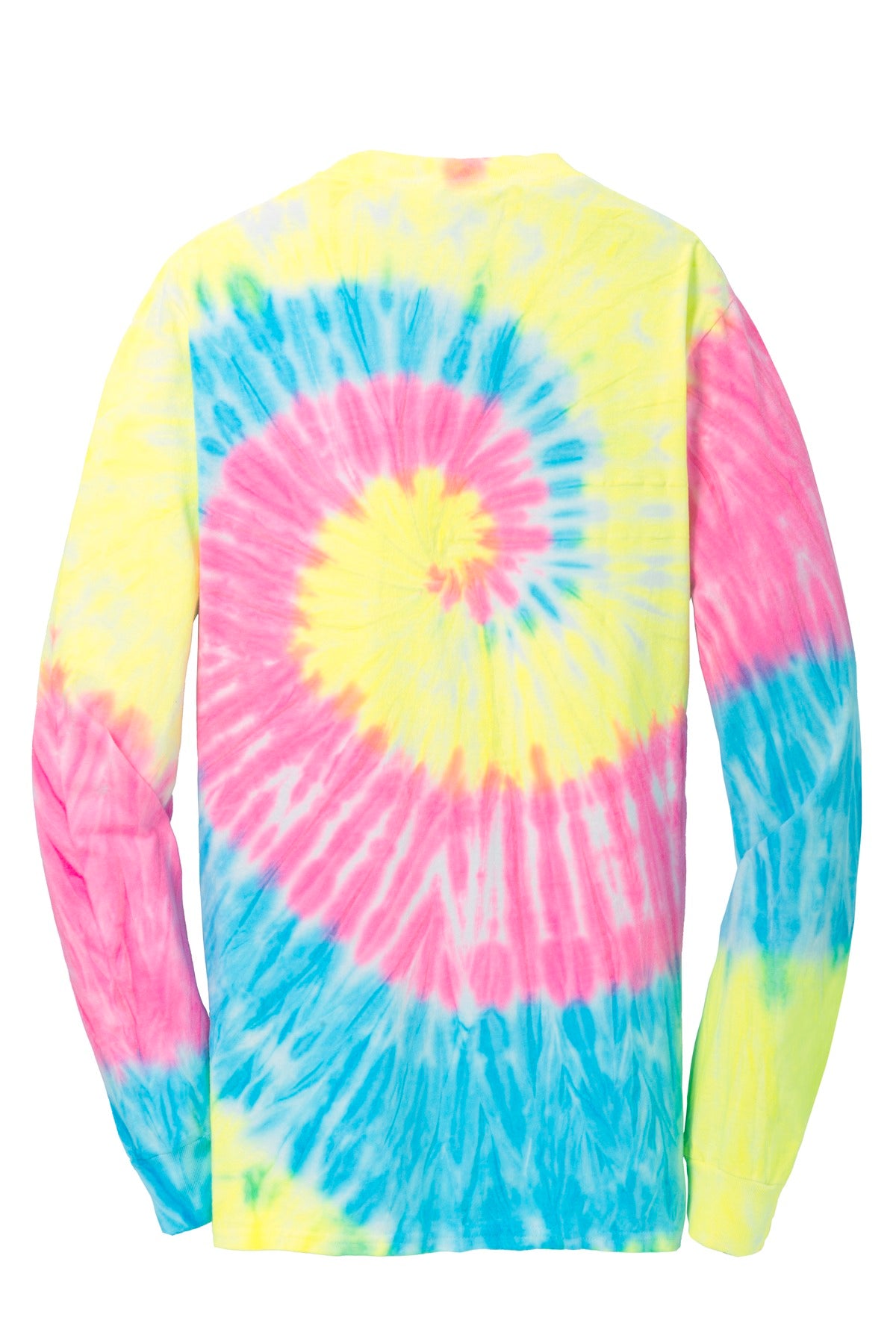 Custom Embroidered Port & Co T-Shirts  in Neon Rainbow