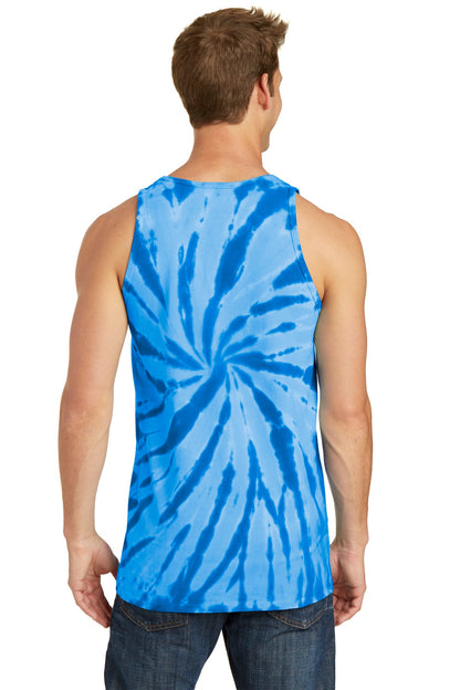 Custom Embroidered Port & Company Tie-Dye Tank Top.  PC147TT,Royal