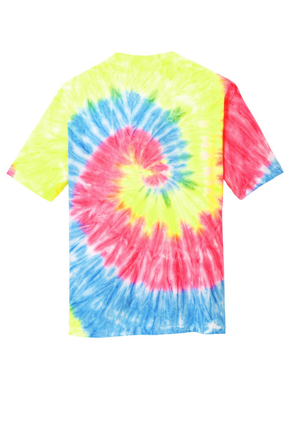 Custom Embroidered Port & Co T-Shirts  in Neon Rainbow