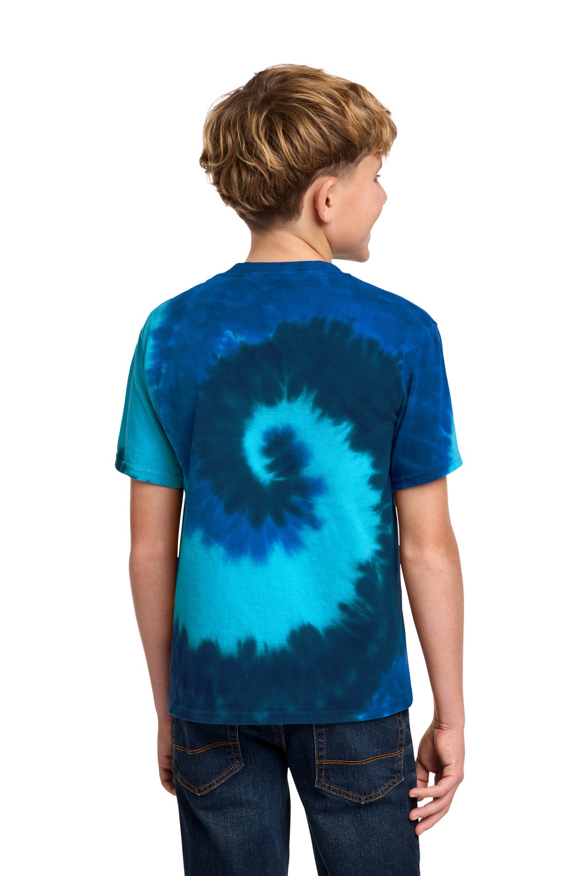 Custom Embroidered Port & Co T-Shirts  in Ocean Rainbow
