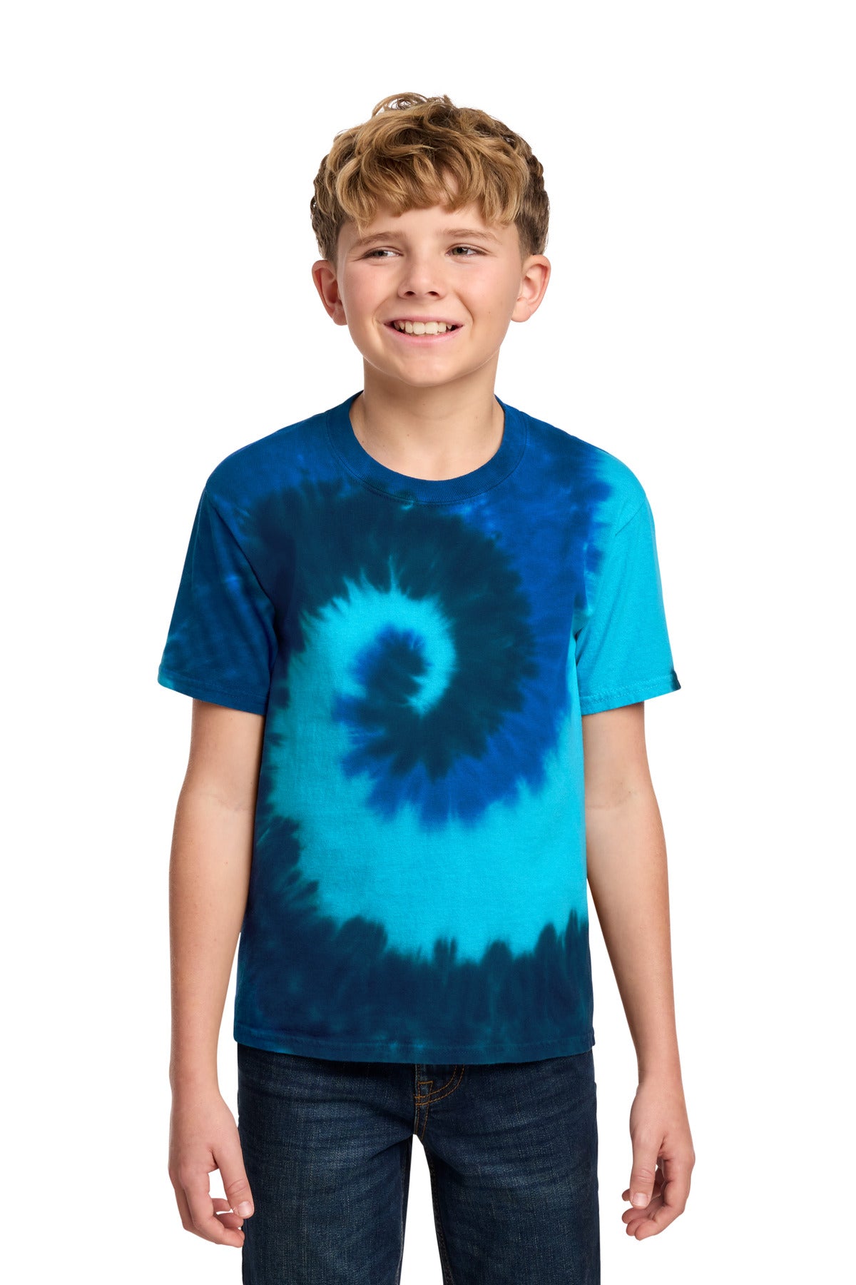 Custom Embroidered Port & Co T-Shirts  in Ocean Rainbow