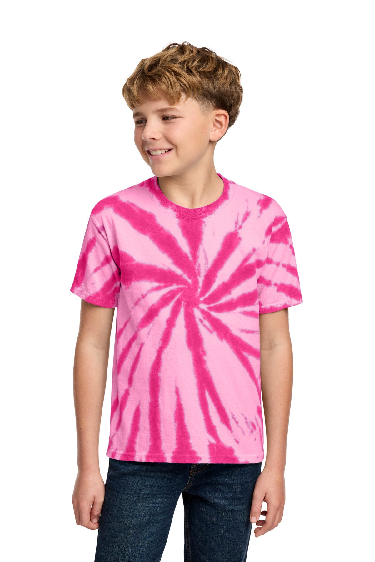 Custom Embroidered Port & Co T-Shirts  in Pink