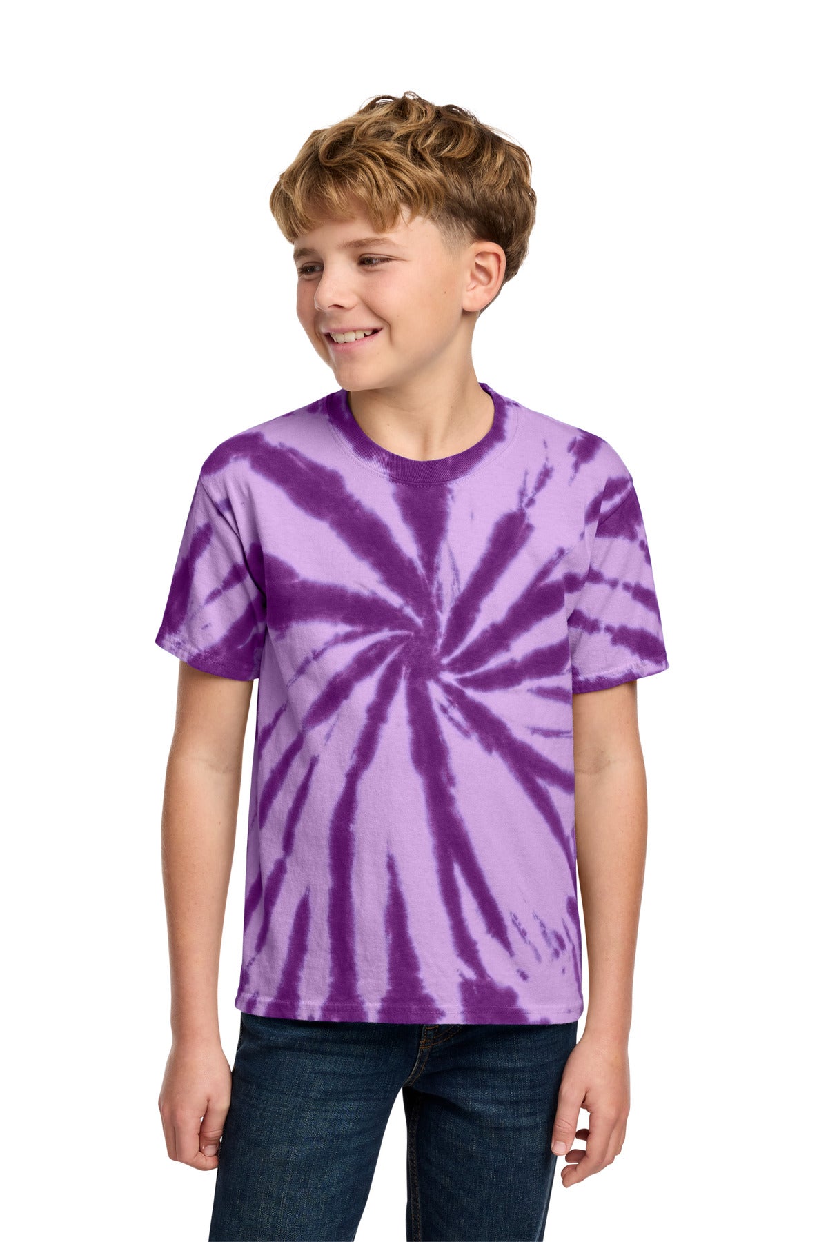Custom Embroidered Port & Co T-Shirts  in Purple