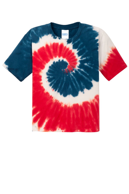 Custom Embroidered Port & Co T-Shirts  in USA Rainbow