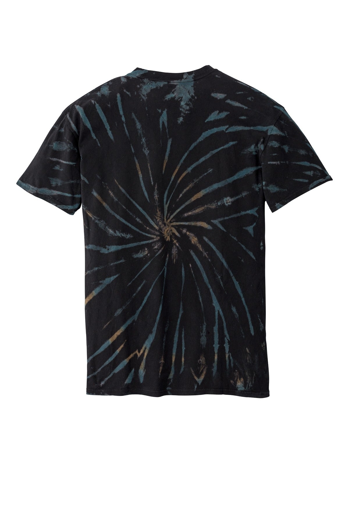 Custom Embroidered Port & Co T-Shirts  in Black Galaxy Spiral