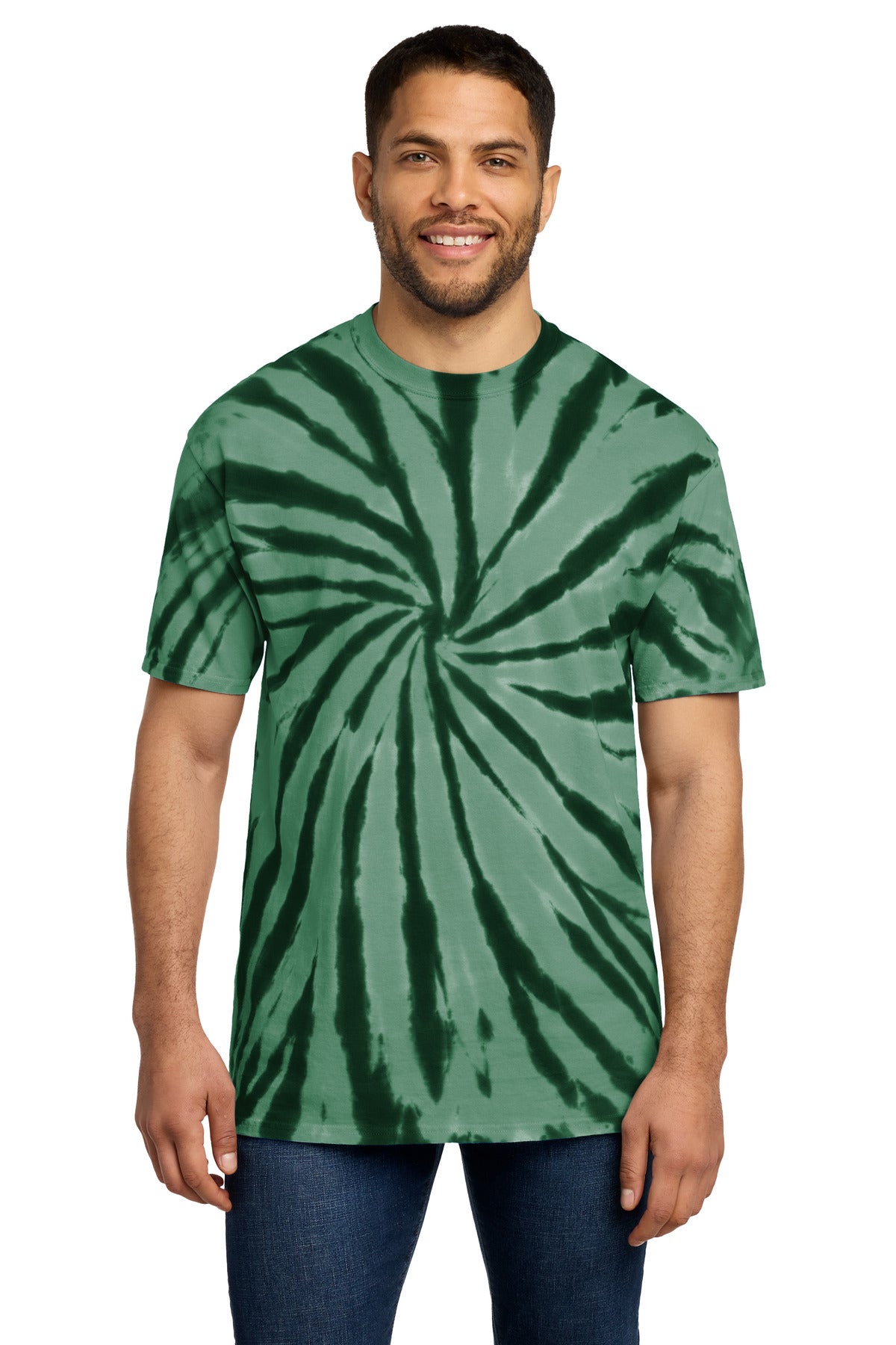 Custom Embroidered Port & Co T-Shirts  in Forest Green
