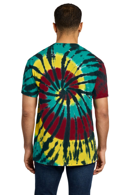 Custom Embroidered Port & Co T-Shirts  in Island Spiral