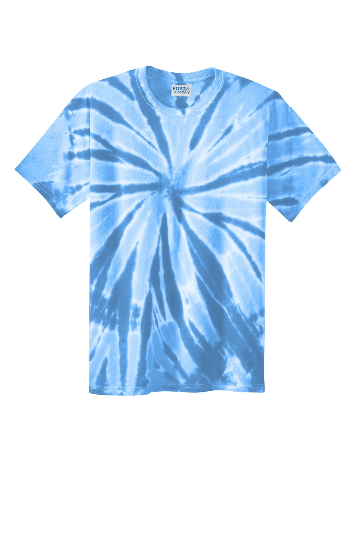 Custom Embroidered Port & Co T-Shirts  in Light Blue