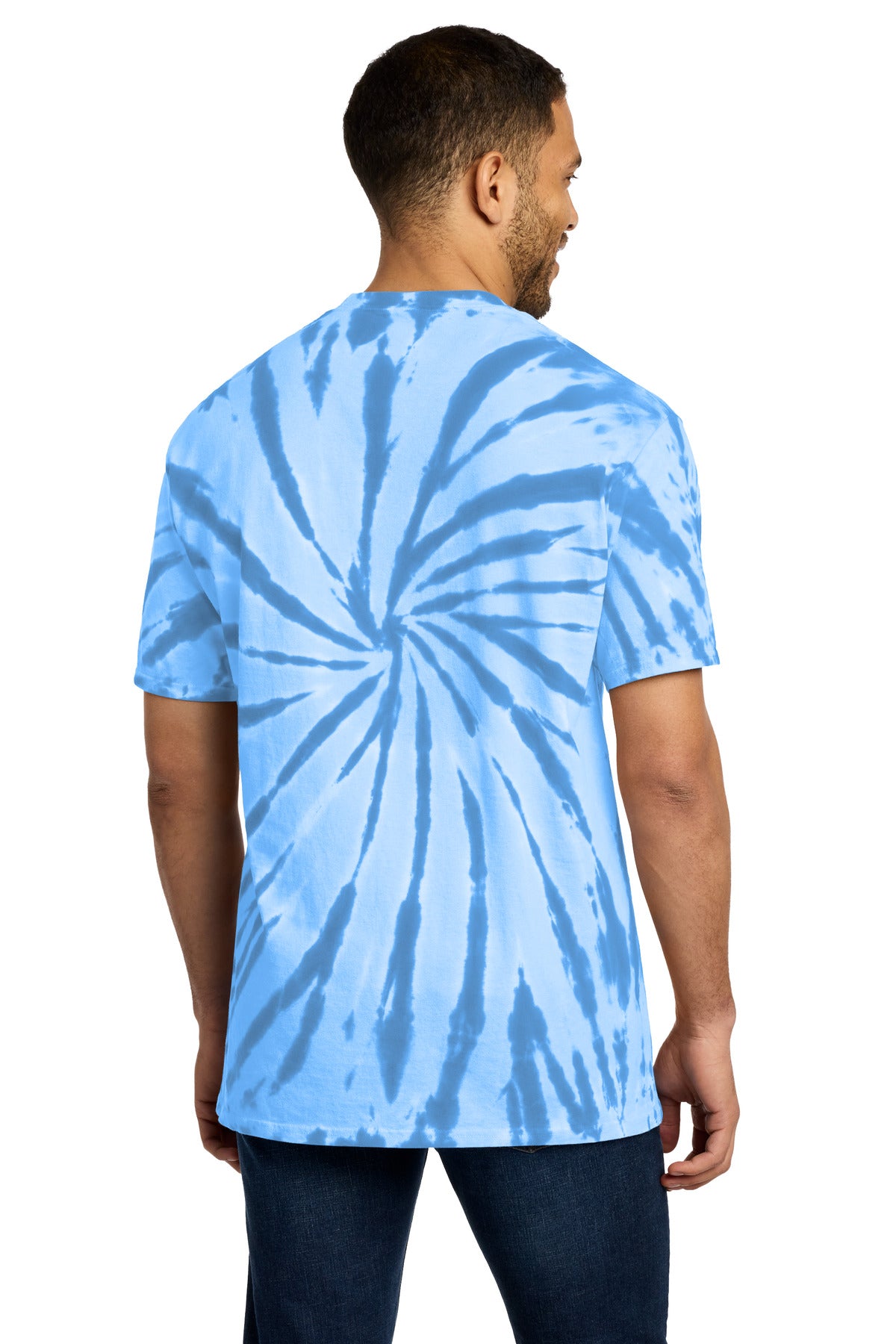 Custom Embroidered Port & Co T-Shirts  in Light Blue