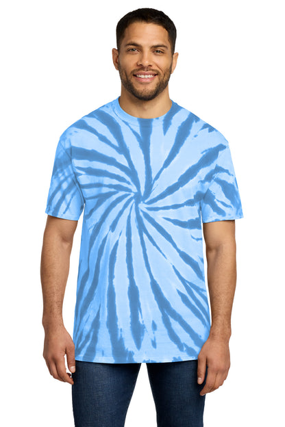 Custom Embroidered Port & Co T-Shirts  in Light Blue