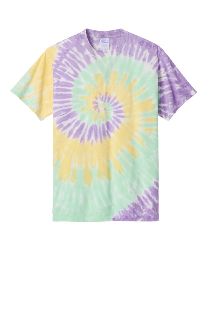 Custom Embroidered Port & Co T-Shirts  in Mint Rainbow