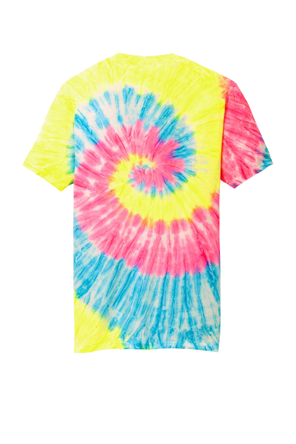 Custom Embroidered Port & Co T-Shirts  in Neon Rainbow