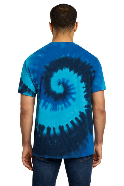 Custom Embroidered Port & Co T-Shirts  in Ocean Rainbow