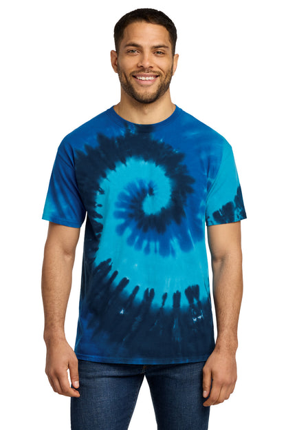 Custom Embroidered Port & Co T-Shirts  in Ocean Rainbow
