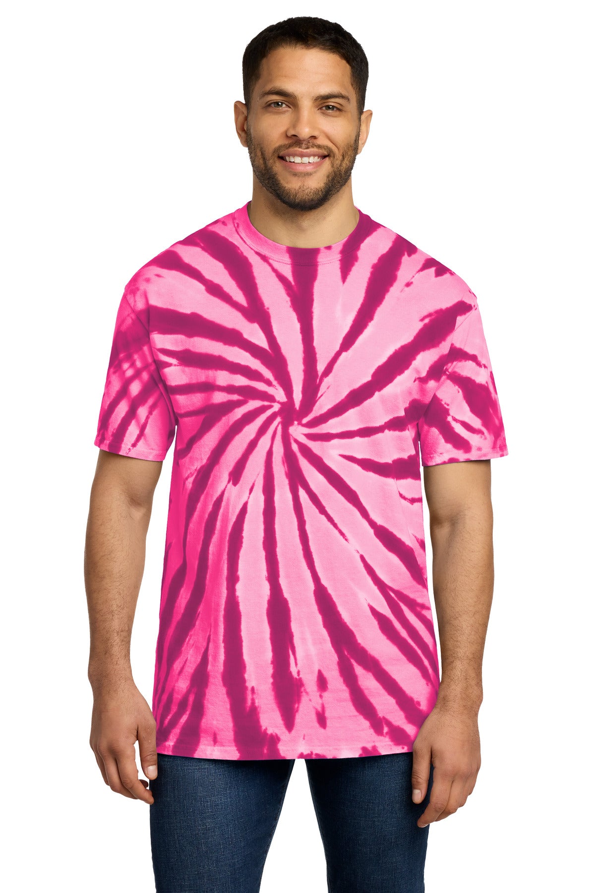 Custom Embroidered Port & Co T-Shirts  in Pink
