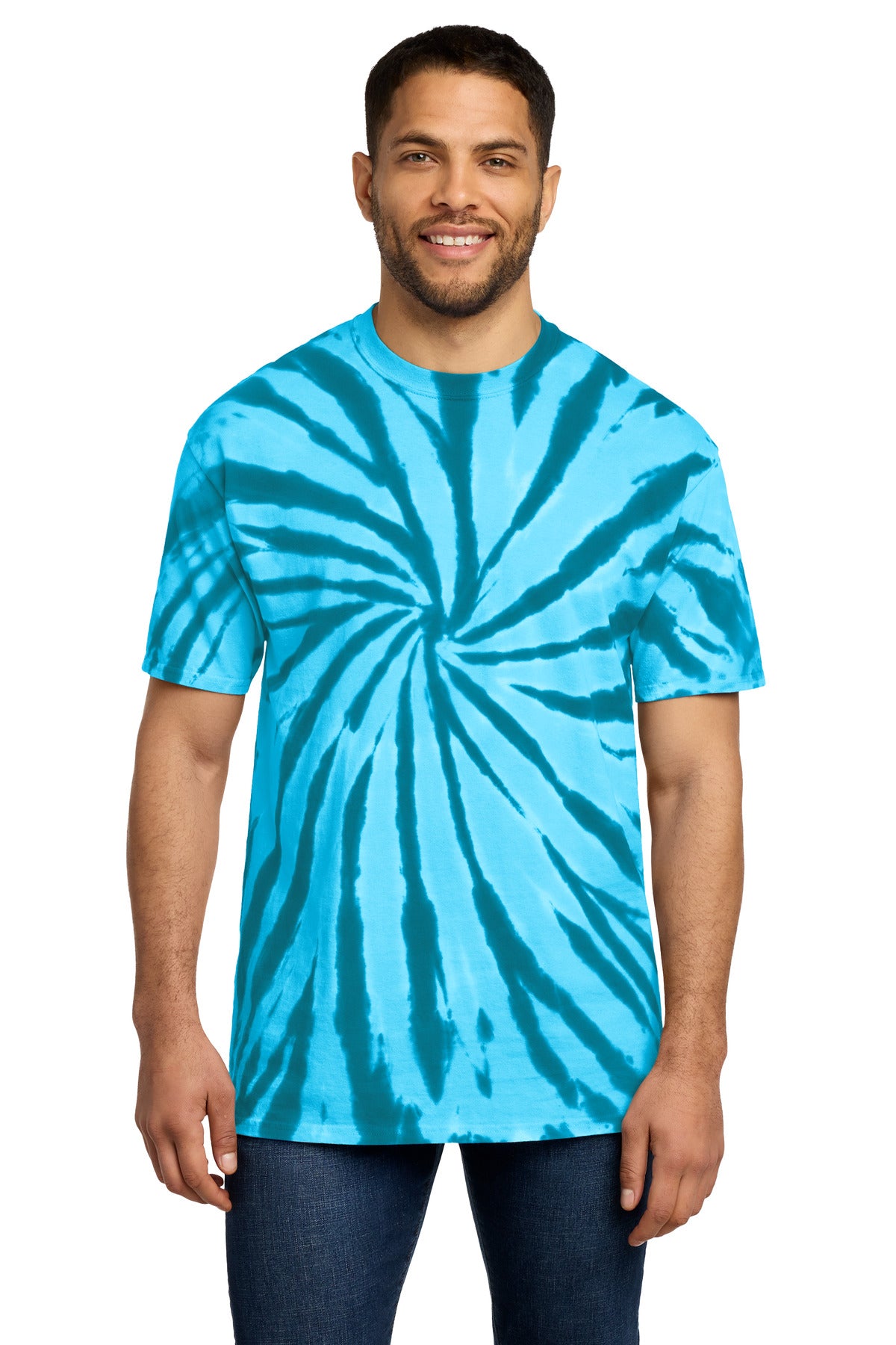 Custom Embroidered Port & Co T-Shirts  in Turquoise