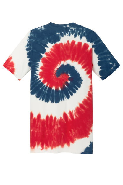 Custom Embroidered Port & Co T-Shirts  in USA Rainbow