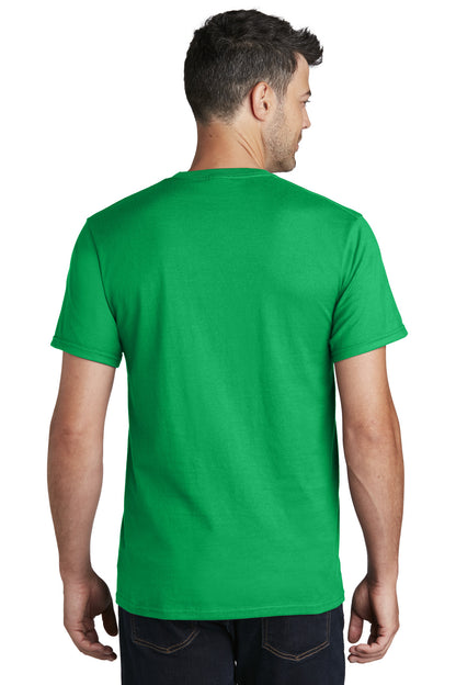Custom Embroidered Port & Company - Ring Spun Cotton Tee. PC150,Clover Green