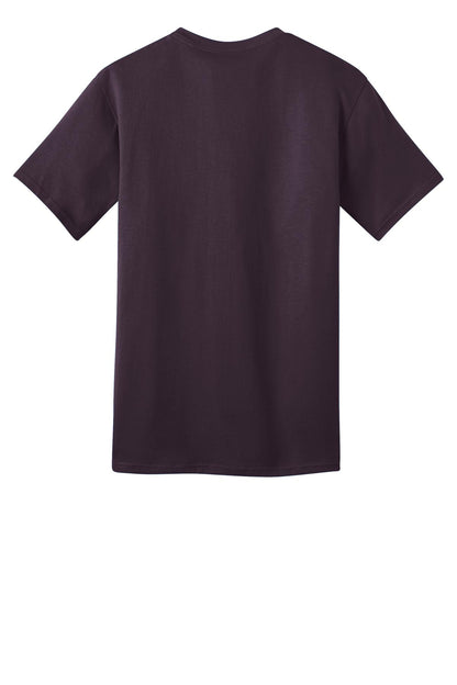 Custom Embroidered Port & Co T-Shirts  in Eggplant