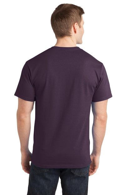 Custom Embroidered Port & Co T-Shirts  in Eggplant