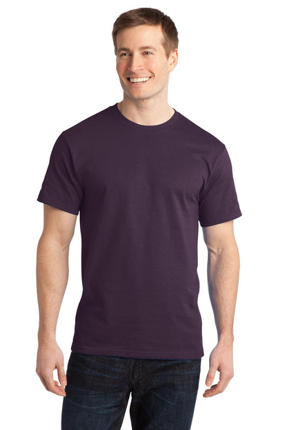 Custom Embroidered Port & Co T-Shirts  in Eggplant