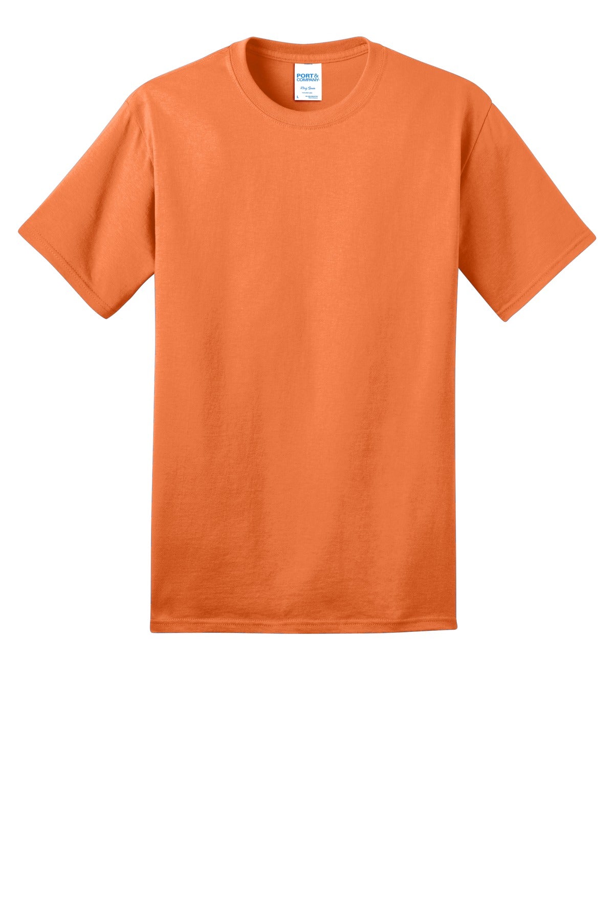 Custom Embroidered Port & Co T-Shirts  in Orange Sherbet