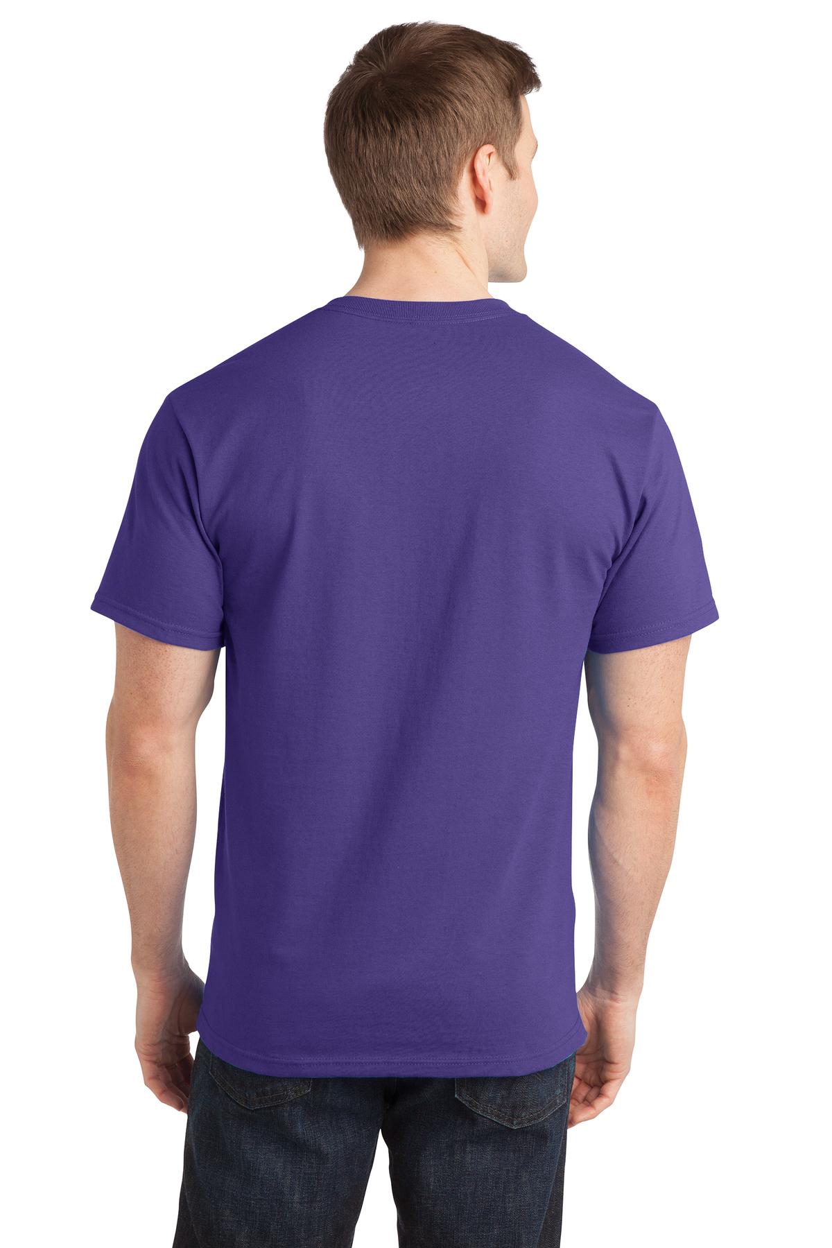 Custom Embroidered Port & Co T-Shirts  in Purple