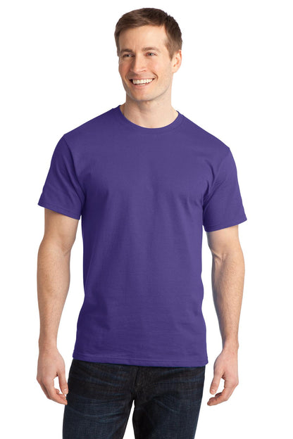 Custom Embroidered Port & Co T-Shirts  in Purple