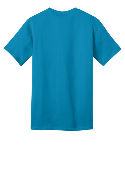 Custom Embroidered Port & Co T-Shirts  in Turquoise